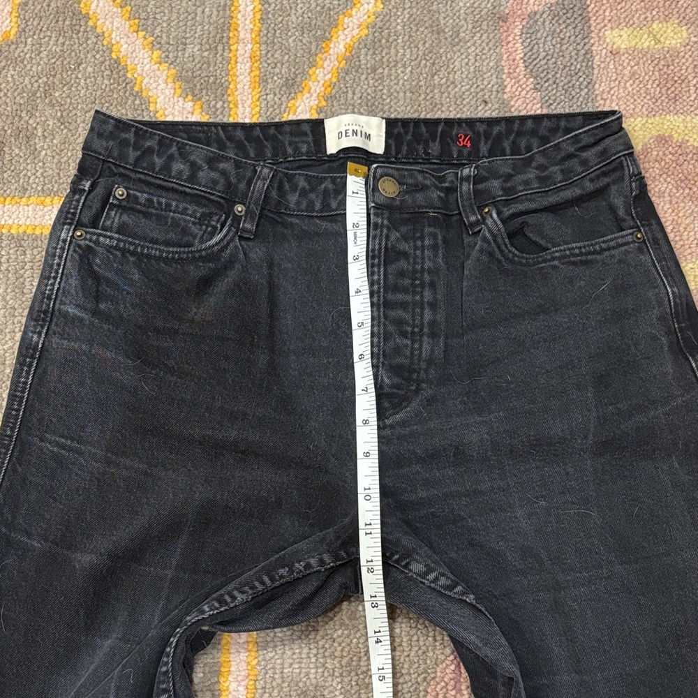 Sezane Black Straight Leg Button Fly Women's Jeans - Picture 9 of 9